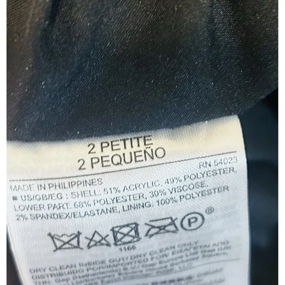 Banana Republic Black‎ White Tweed Skort Size 2 Petite Lined Mini Skirt Shorts - Picture 10 of 12